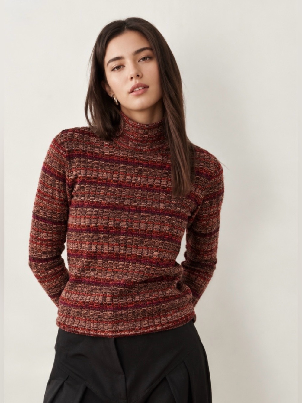 Lily White fall colors thin sweater. Excellent condition size medium